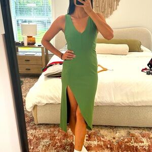 Abercrombie and Fitch plunge green dress XS